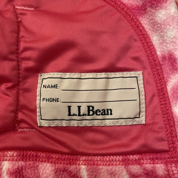 LL Bean Fleece Vest 3T, pink floral 🌸 - Picture 5 of 5